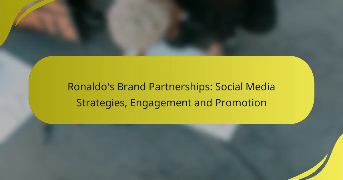 Ronaldo’s Brand Partnerships: Social Media Strategies, Engagement and Promotion