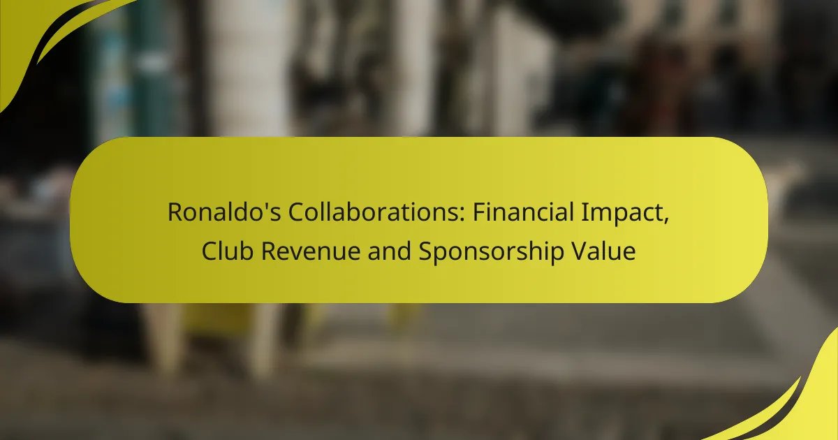 Ronaldo’s Collaborations: Financial Impact, Club Revenue and Sponsorship Value