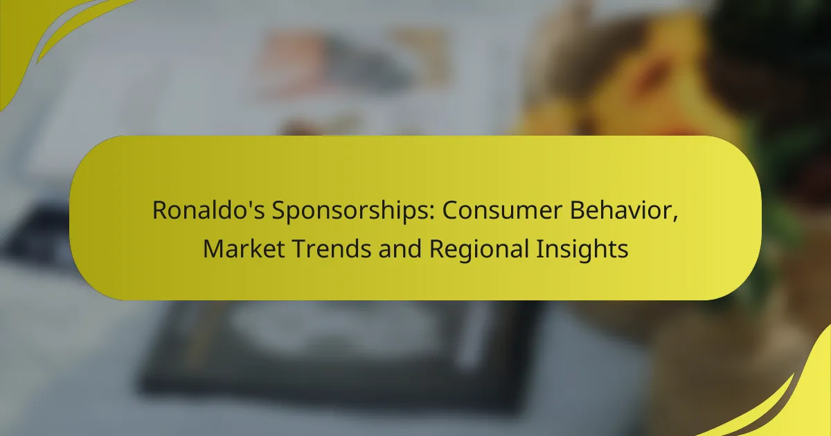Ronaldo’s Sponsorships: Consumer Behavior, Market Trends and Regional Insights