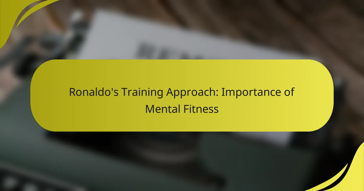 Ronaldo’s Training Approach: Importance of Mental Fitness