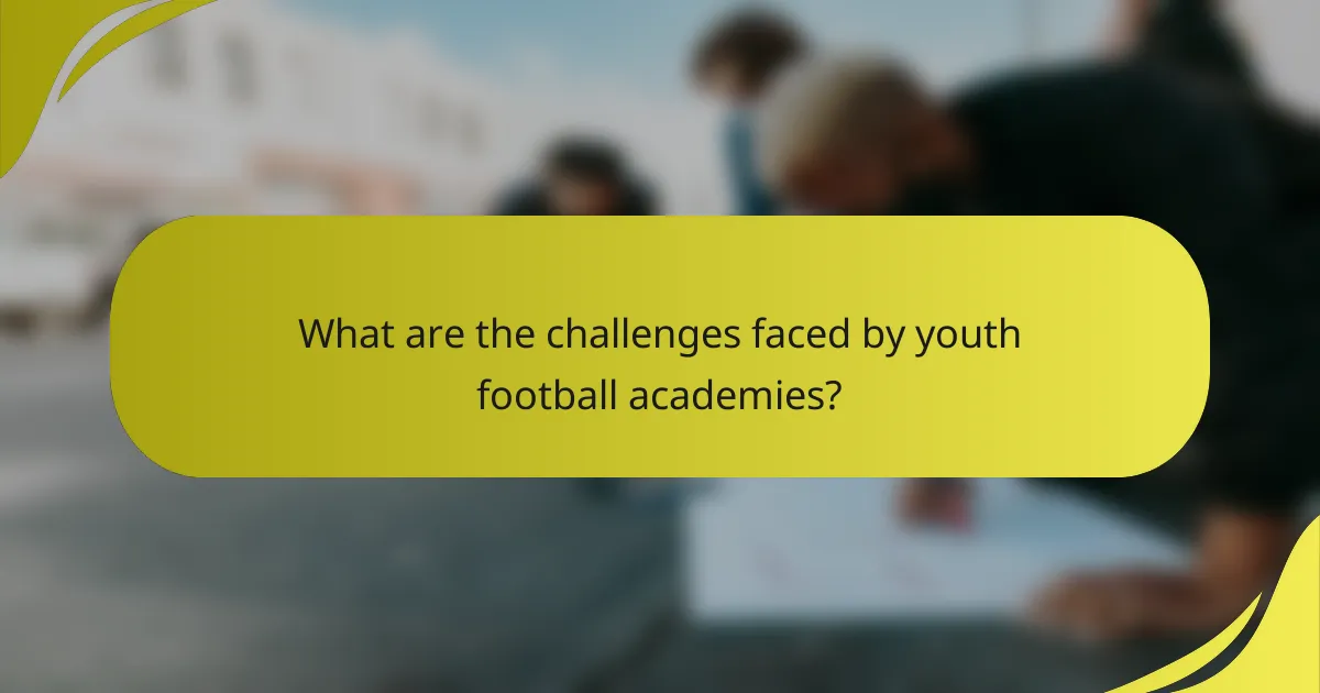 What are the challenges faced by youth football academies?
